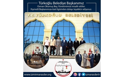 Dernek yönetimimiz, Türkoğlu Belediyesine ziyaretti!