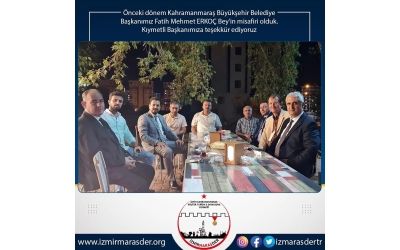 Eski Başkanımız Sayın Fatih Mehmet ERKOÇ Bey'in misafiri olduk